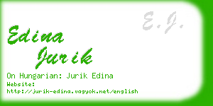 edina jurik business card